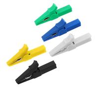 NIYANGLE 30a Pinces Crocodile Batterie Voiture Cuivre Isolées Compatibles Fiche Banane Lot Multimetre Test Clips Électriques Robustes