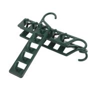 NIYANGLE 4 Pièces Crochets de Penderie Gain de Place à 5 Plastique Vert | Placards et Buanderies, Installation Facile, Forte Capacité, Rangement Suspendu pour Ceintures et Paquet