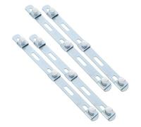 NIYANGLE 4 Pièces Fixateur de Grille en Acier Inoxydable Argenté pour Pontage Renforcé, Installation Rapide et Verrouillage Sécurisé, pour Chantiers et Usines Chimiques,