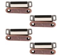 NIYANGLE 4 Pièces Loquet de Porte Magnétique en Acier Inoxydable Marron Finition Soignée et Installation Simple pour Placards et Tiroirs Cuisine