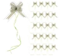 NIYANGLE 40 Pièces Nœuds à Tirer en Chiffon Clair pour Présent Mariage et Décoration Voiture, Usage Polyvalent pour Événement Intérieur et Saint-Valentin
