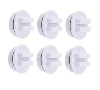 NIYANGLE 6 Pièces Bouchon D'hivernage à Retour Fileté pour Spa, Blanc, 4 | Joint Torique, Diamètre Intérieur 3, 81cm, Étanchéité Anti-fuite, Usage Hivernal