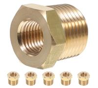 NIYANGLE 6 Pièces Douille Hexagonale en Cuivre 1/2 Mâle X 1/4 Femelle Filetage pour Raccord Réducteur de Tuyau, Fabrication Précise et Installation Rapide pour Systèmes de Plomberie