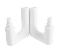 NIYANGLE Accessoire Piscine 2pcs Embout en Plastique Blanc pour Tuyaux Arrosage, Installation Sécurisée et Compatibilité Polyvalente, pour Remplissage Piscine et Jardin