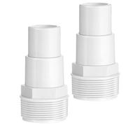 NIYANGLE Adaptateurs de Pompe de Piscine Solide en PP Blanc, 2pcs, Compatibles Tuyaux, Installation Facile pour Système de Filtration de Piscine