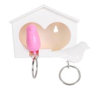 NIYANGLE Blanc Porte-clés en Plastique Nichoir Décoratif Mural | Montage Mural, Forme Cabane Oiseau, Style Mode, Accessoire Pratique pour Entrée, Chambre, Usage Quotidien Couleur Aléatoire