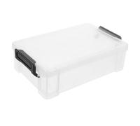 NIYANGLE Boîte à Crayons Transparente Empilable avec Couvercle Noir | PP Plastique, Visibilité Nette et Côtés Amovibles, pour Crayons et Fournitures, École ou Tiroir