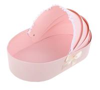 NIYANGLE Boîte D'emballage pour Bouquets Rose pour Shower, Boîte en Papier à Fleurs Base Stable, Coffret Présent pour Naissance, Anniversaire et Fête Prénatale