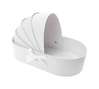 NIYANGLE Boîte en Papier pour Bouquet de Fleurs Blanches, Coffret Présent Bébé Emballage Floral, Boîte D’emballage pour Fleurs Fraîches, pour Shower et Présent de Naissance