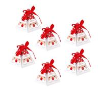 NIYANGLE Boîtes de Bonbons Coffret Pratique Lot de 30 en Papier Rouge pour Emballage de Noël pour Chocolats et Bijoux, pour Fêtes et Célébrations