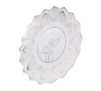 NIYANGLE Bol D'autel en Céramique Blanc Rond pour Offrandes et Fruits, Design Élégant Minimaliste, Facile à Nettoyer, pour Cérémonies et Espace de Prière