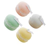 NIYANGLE Bougie Parfumée Macaron Lot De 4 Mini Bougies Parfumées Pour Maison Ambiance Relaxante Mariage Église Urgence 4.50 X 4.50 X 3.50 CM Couleur Aléatoire