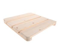 NIYANGLE Caillebotis Bois Beige Antidérapant, Plateforme Surélevée Modulable pour Spa et Salle de Bain, Tapis de Sol en Bois pour Zones Humides