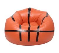 NIYANGLE Canapé Gonflable Créatif Forme de Basketball en PVC 110x110x85cm pour Balcon et Salle de Jeux, Siège Confortable Offrant Soutien et Gain de Place