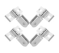 NIYANGLE Charnière Pivotante 812mm en Alliage Argenté 4 Ensembles sans Cadre, Fonctionnement Silencieux et Système de Montage Rapide Ajustable pour Porte Verre Trempé pour Salle de Bain