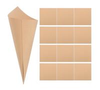 NIYANGLE Cônes en papier kraft vintage 50 pièces pour confettis et pétales, décorations de table pour mariage traditionnel