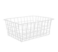 NIYANGLE Conteneur de Stockage Alimentaire en Fil Métallique Blanc Panier Congélateur 28X21,5X12 CM pour Fruits Légumes la Cuisine Maison