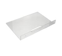NIYANGLE Étagère Murale Flottante L Forme en Acrylique Transparente avec Trou pour Câble, Installation sans Perçage, Gain de Place pour Enceintes et Appareils Électroniques en Dortoir