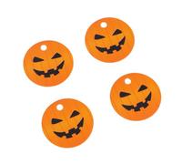 NIYANGLE Étiquettes DIY à Motif Citrouille pour Décoration Halloween en Papier Orange Trous et Cordons Pratiques pour Fête D'automne
