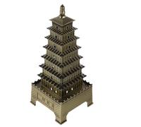 NIYANGLE Figurine Pagode Rétro en Alliage, Décor de Tour pour Bureau | Souvenir Touristique de Xi'an, Finition Soignée et Valeur de Collection, Décoration Intérieure pour Maison ou Bureau