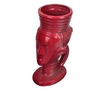 NIYANGLE Gobelet à Boire pour Cocktail et Whisky 280ml pour Décoration et Fête Design Rétro Simple Rouge en Céramique