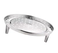 NIYANGLE Grille à Vapeur Solide et Pratique en Acier Inoxydable Ronde Pieds Détachables Support pour Panier Vapeur Cuisine