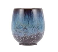 NIYANGLE Grosse Tasse à Thé en Céramique, Gobelet D'eau Bleu, Design Rétro et Naturel, pour Hôtel et Restaurant