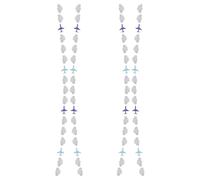 NIYANGLE Guirlande de Fête en Papier 4 Pièces Avions et Nuages, Facile à Déplier Suspendre, Décoration Créative pour Anniversaires D'garçon et Filles et Fêtes à Thème