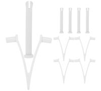 NIYANGLE Kit de Clips en V pour Piscine Pince à Brosse et Clip D'épuisette, Fixation Facile en Plastique Blanc Ambiance Estivale