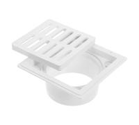 NIYANGLE Kit de Vidange de Sol, Siphon de Sol Carré en Pvc Beige, Forme Carrée Conique, Intérieur 69mm, Installation Facile, pour Cuisines et Autres Zones
