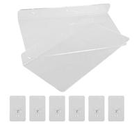 NIYANGLE Lot de 2 Étagères Murales Flottantes en Acrylique Transparent, Support de Rangement Mural pour Jardinières, Grosse Capacité, Design Moderne Cuisine et Chambre