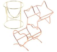 NIYANGLE Lot de 3 Porte-Œufs de Maquillage en Métal Ajouré Supports Compacts et Légers pour Éponges de Beauté Couleurs Or Rose et Or Doré Clair Étagères Portables Anti-Moisissure pour