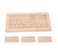 NIYANGLE Lot de 4 Appliques Murales en Bois Beige Motif Colonne Romaine, Légères et Polyvalentes, Décorations Élégantes pour Portes D'armoire et Coins