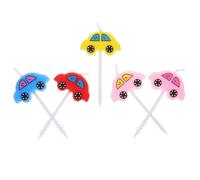 NIYANGLE Lot de 5 Bougies sans Flamme de Mini Voiture Cartoon en Paraffine pour Décoration Gâteau Anniversaire Garçon et Filles Fête