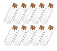 NIYANGLE Lot de 50 Petites Bouteilles en Verre Transparent 40ml avec Bouchon en Liège 30mm pour Décorations de Mariage et Salons, Mini Bocaux Décoratifs Polyvalents