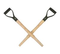 NIYANGLE Manche de Pelle en Bois 2pcs pour Outils de Jardinage avec Surface Antidérapante Ergonomique, Remplacement Travaux de Jardin
