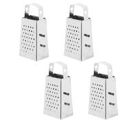 NIYANGLE Mini Râpe à Fromage et Légumes Robuste et Facile à Nettoyer en Acier Inoxydable 4 Pièces Cuisine Préparation des Repas