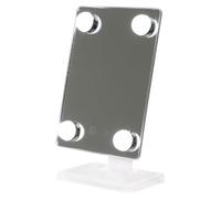 NIYANGLE Miroir de Maquillage LED Pivotant 360° pour Table, Miroir de Table Blanc en Abs avec Éclairage LED, Design Moderne pour Coiffeuse et Femme