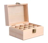 NIYANGLE Organisateur Flacons D'aromathérapie Bois 12 Cases Grand Volume pour Voyage et Exposition Huiles Essentielles 5.71x4.53x3.15in