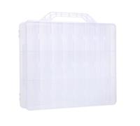 NIYANGLE Organiseur Portable pour Vernis à Ongles 48 Flacons en Plastique Séparateurs Réglables Double Face pour Rangement Facile la Maison Poste de Travail