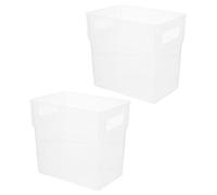 NIYANGLE Plastique Poubelle de Bureau 2 Pièces Transparente | Pratique et Facile à Nettoyer, Format Compact pour Plan de Travail, Usage Quotidien Toute Pièce