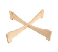 NIYANGLE Plateau à Pots en Bois, Grand Modèle, Soucoupe Détachable | Quatre Pieds, Beige, Forme Croisée, Usage Intérieur et Extérieur, Support Stable pour Plantes et Verdure