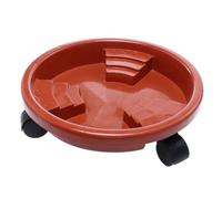 NIYANGLE Plateau de Jardinière Mobile à roulettes en Résine Marron pour Pot | Soucoupe pour Plantes, Base Épaisse Anti-fuite, Usage Maison, pour Pot de Fleurs et Flowerpot