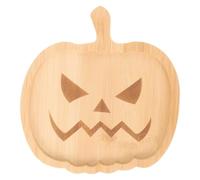 NIYANGLE Plateau de Service en Bambou de Citrouille Décorative D'halloween, Multifonction et Réutilisable pour Décoration Automne, pour Restaurant et Maison