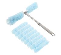 NIYANGLE Plumeau Télescopique avec Tête Pivotante 360° Tissu Non Tissé Lavable en Alliage D'aluminium pour Dépoussiérage de Plafond et Nettoyage Multiangles