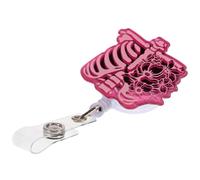 NIYANGLE Porte-badge Rétractable pour Infirmières Design Enrouleur, Matériau Acrylique et Métal, Clip Robuste pour Cartes, pour Usage Outdoor