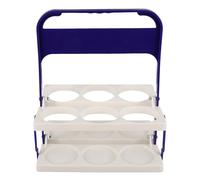 NIYANGLE Porte-Bouteilles Pliable en PP Portable avec Poignée, Porte-gobelet Robuste pour 6 Bouteilles, Organiseur pour Transport et Rangement la Maison Pique-niques