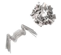 NIYANGLE Robustes et Solides pour Vitre 100 Clips de Serrage de Fixation en Acier Inoxydable Argenté Prolongent la Durée de Vie Adaptés aux Structures à Cadre Aluminium