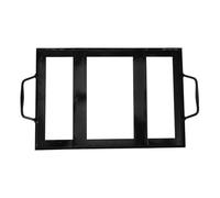 NIYANGLE Support pour Bloc de Sel en Fer Émaillé Noir Résistant au Feu Stabilité pour Barbecue et Camping, Accessoire de Cuisson Simple et Solide