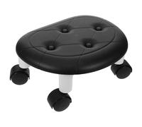 NIYANGLE Tabouret Roulant Rond Léger en PU avec roulettes Flexibles, Petit Siège Mobile Maison Bureau